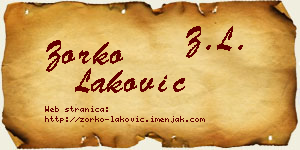 Zorko Laković vizit kartica